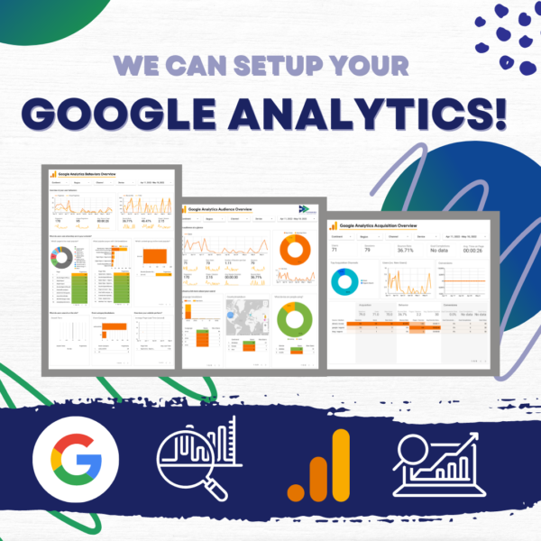 we can set up your google analytics