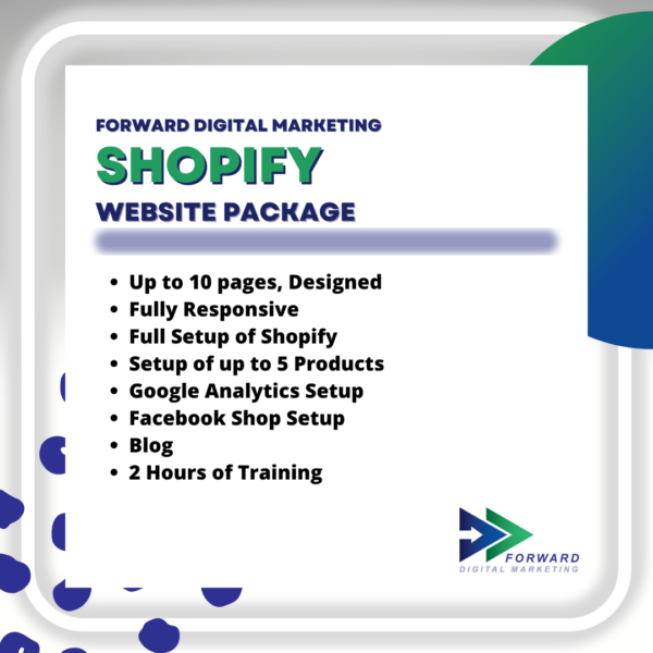 shopify website package description of product