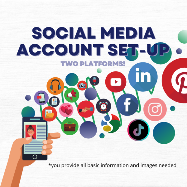 social meida account set up - two platforms - product