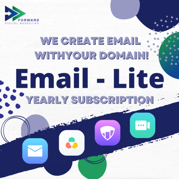 we create email with your domain. Email Lite - yearly subscription