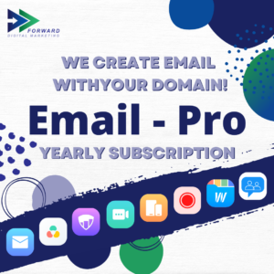 we create email with your domain. Email Pro - yearly subscription