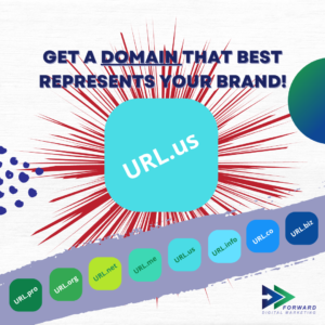 get a domain that best represents your brand url.us