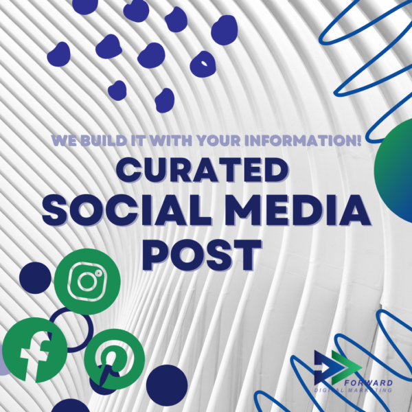 we build it with your information. curated social media post product