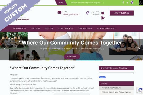 wayne county family connection website screenshot