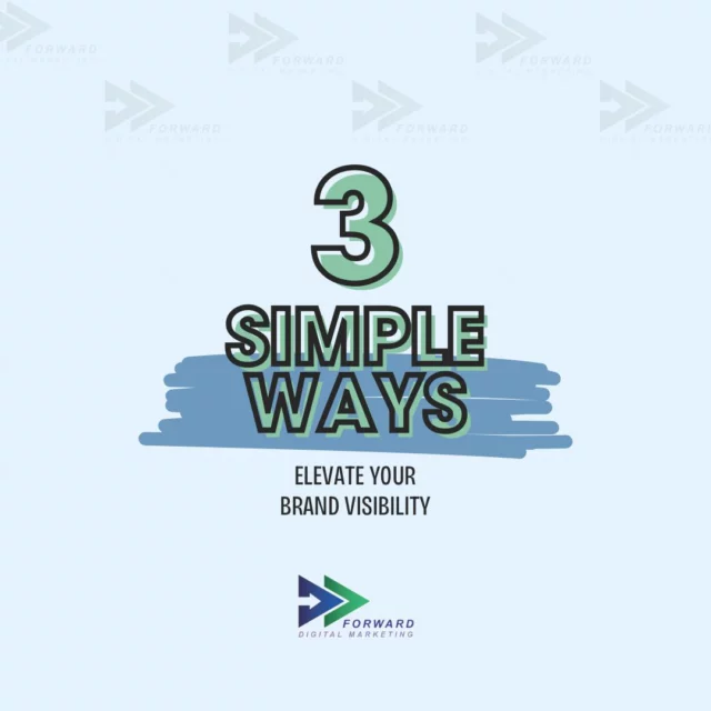 Visibility = Opportunity.
These three simple strategies can boost your brand presence without burning through your budget. 

And if you’re not sure where to start? That’s what we’re here for.

#ForwardDigitalMarketing #BrandVisibility #DigitalMarketingTips #NoGatekeeping #SmartMarketingMoves #SocialMediaStrategy #LocalBusinessSupport